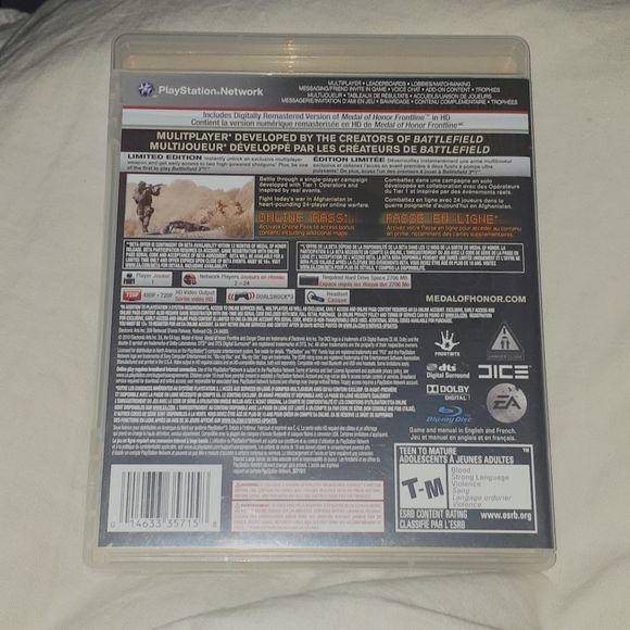 NWOT Medal of Honor Limited Ed. For PS3 & Warfighter Limited Ed. - Picture 5 of 7